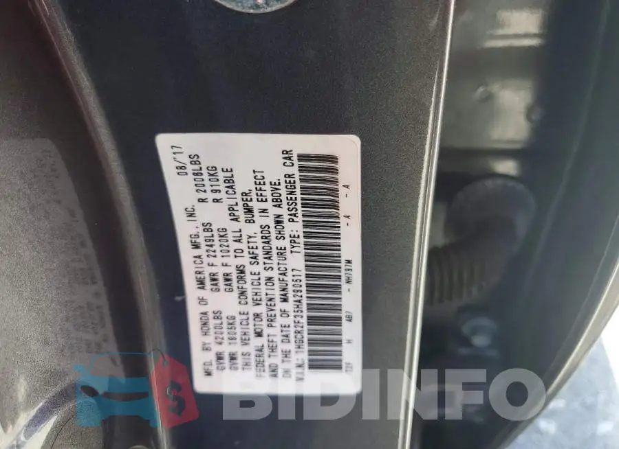 1HGCR2F35HA290517 Photo# 12