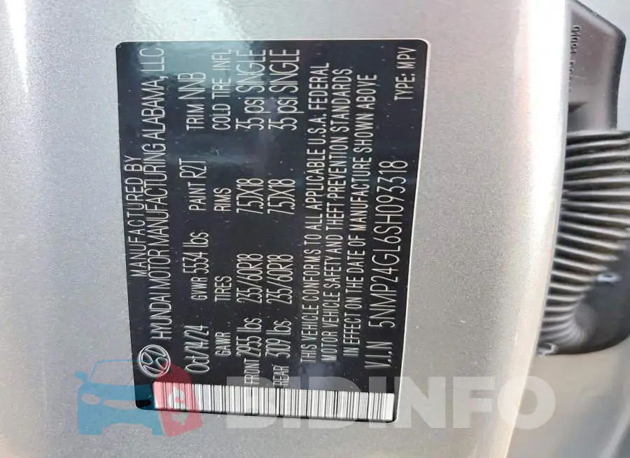 5NMP24GL6SH093318 Photo# 13