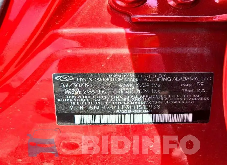 5NPD84LF3LH515938 Photo# 12