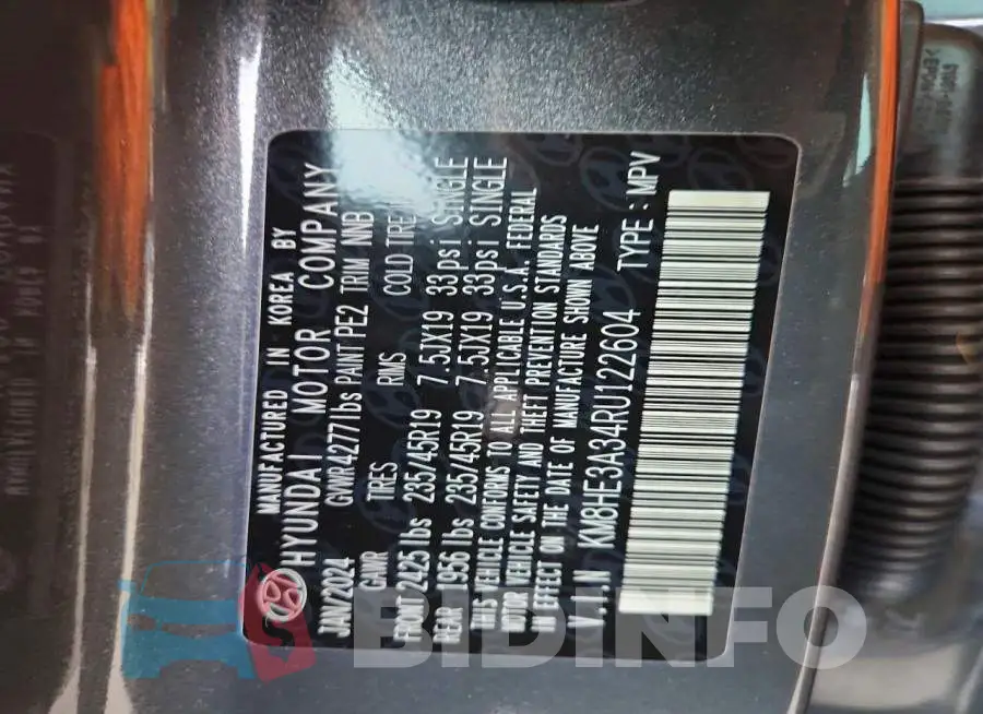 KM8HE3A34RU122604 Photo# 14