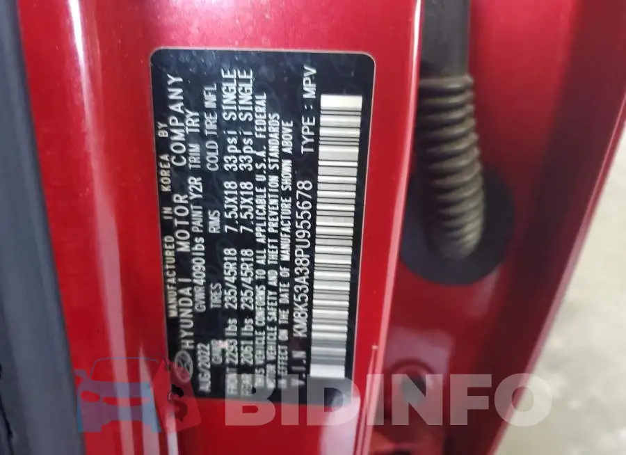 KM8K53A38PU955678 Photo# 13