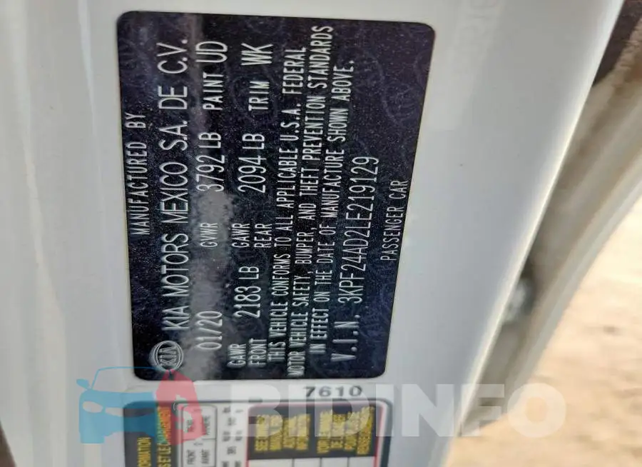 3KPF24AD2LE219129 Photo# 12
