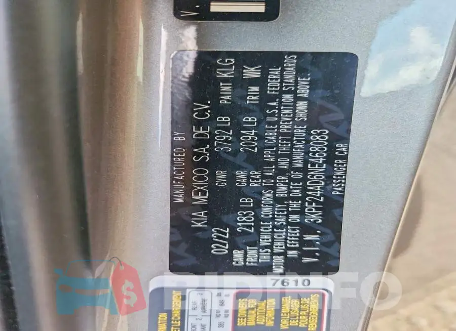 3KPF24AD6NE468083 Photo# 13