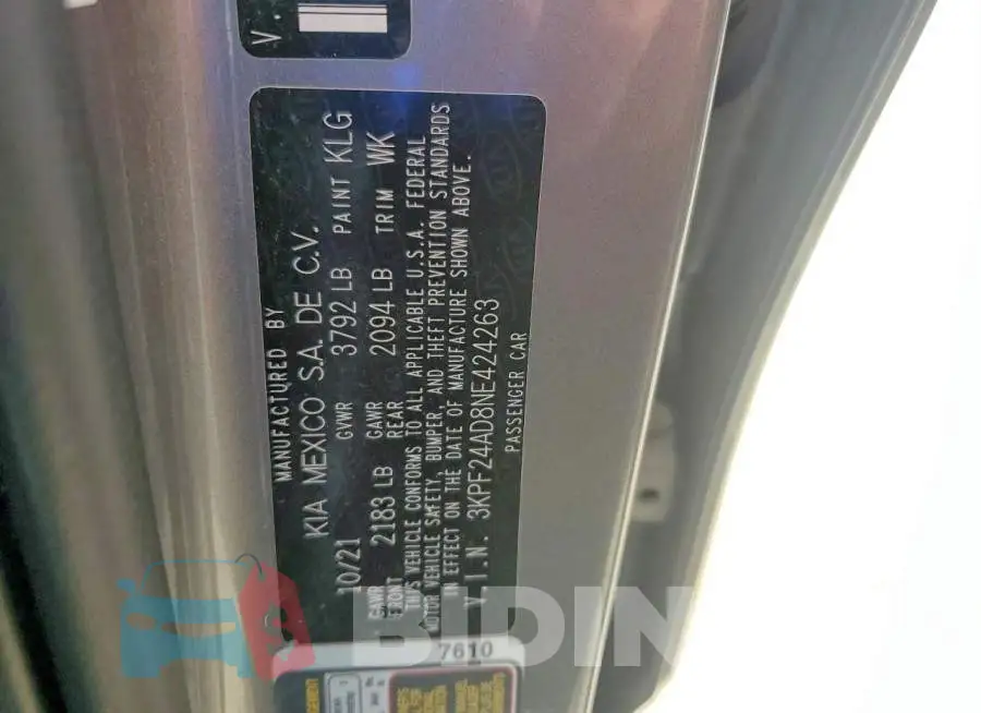 3KPF24AD8NE424263 Photo# 12