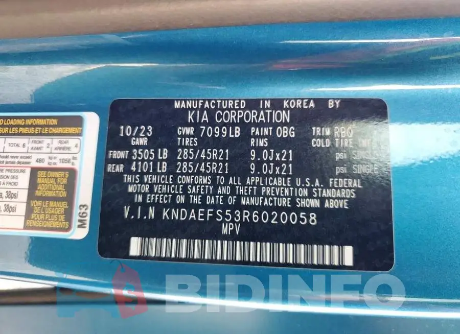 KNDAEFS53R6020058 Photo# 14