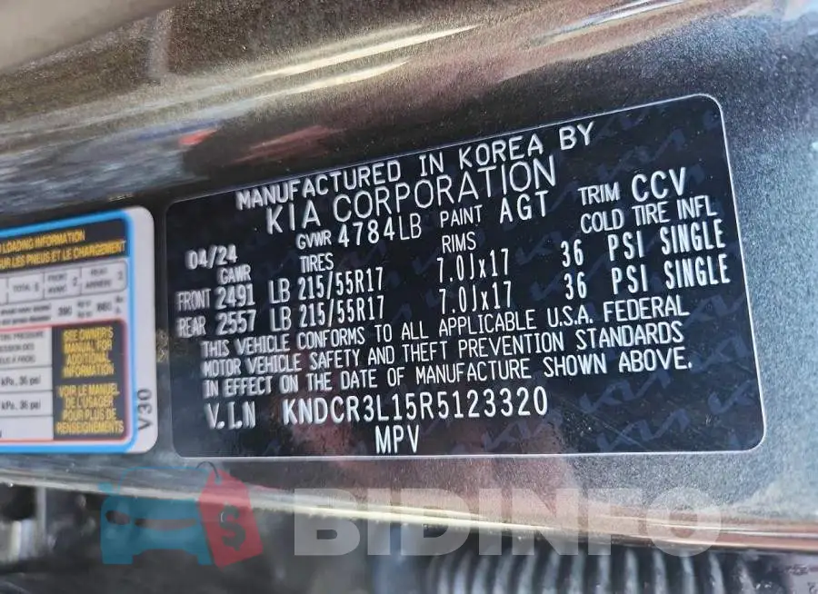 KNDCR3L15R5123320 Photo# 12