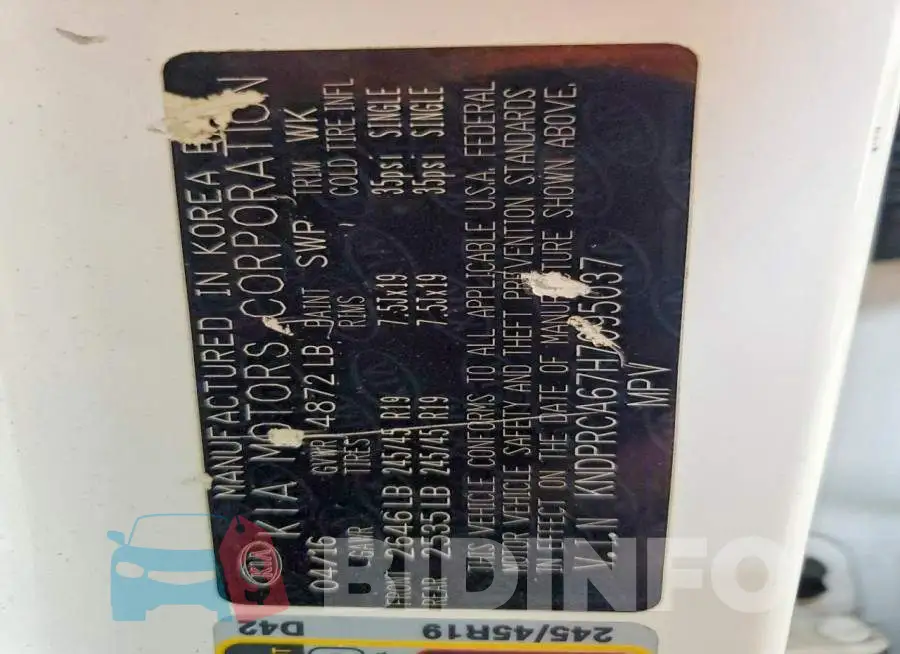 KNDPRCA67H7095037 Photo# 13