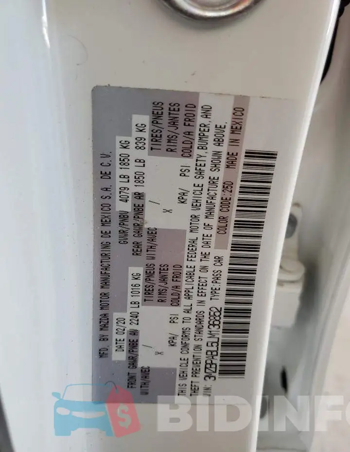 3MZBPABL5LM136852 Photo# 12