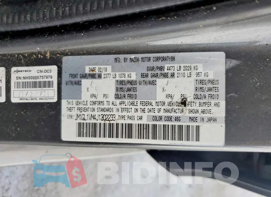 JM1GL1VM4J1302233 Photo# 12