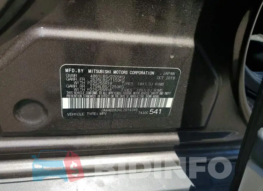 JA4AD2A34LZ014345 Photo# 14