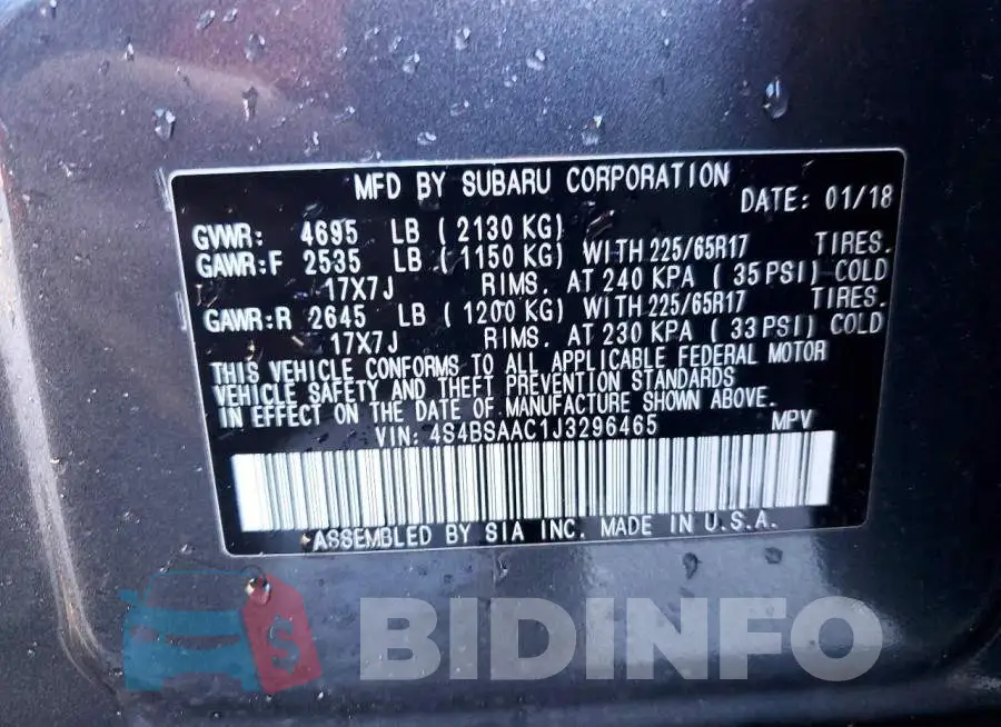 4S4BSAAC1J3296465 Photo# 13
