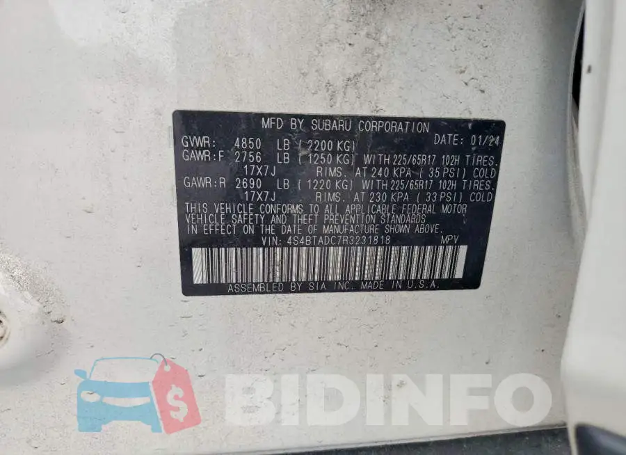 4S4BTADC7R3231818 Photo# 13