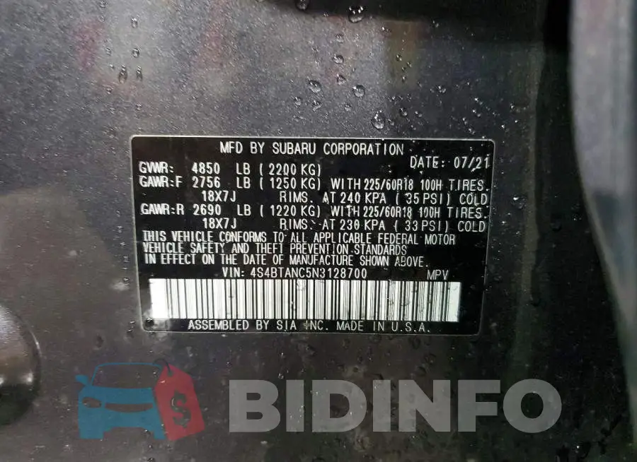 4S4BTANC5N3128700 Photo# 13