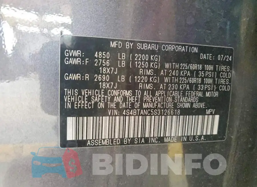 4S4BTANC5S3126618 Photo# 12