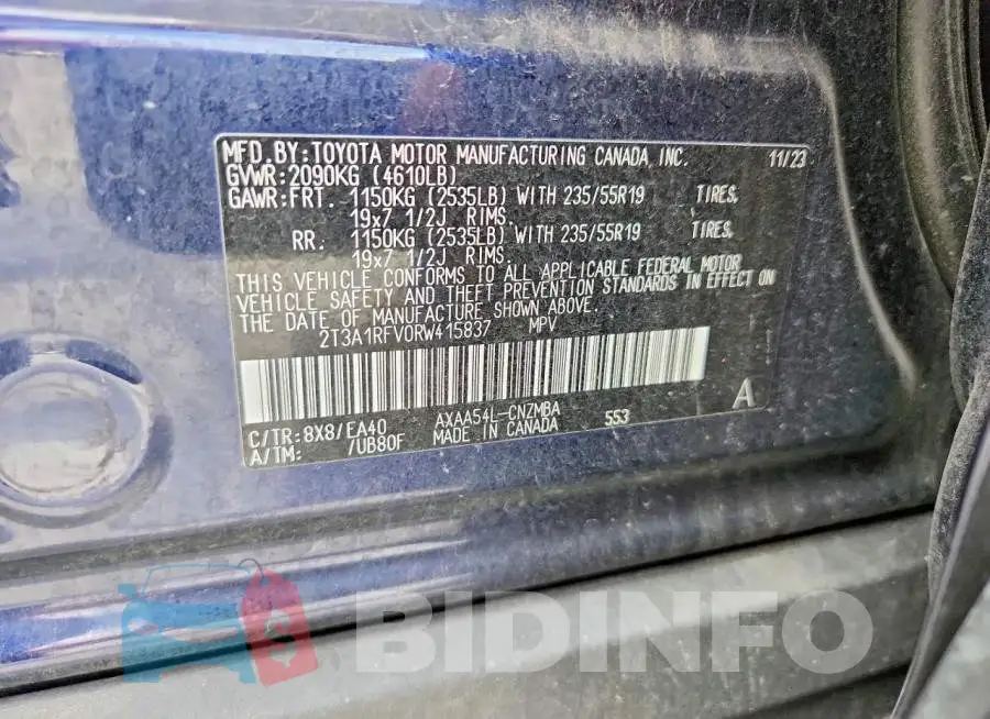 2T3A1RFV0RW415837 Photo# 13