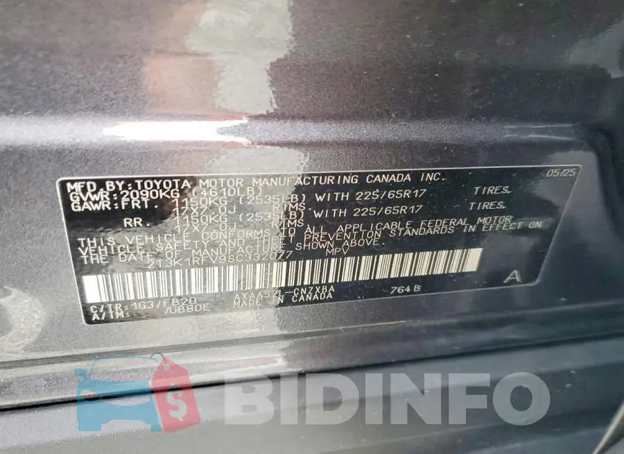2T3K1RFV9SC332077 Photo# 12