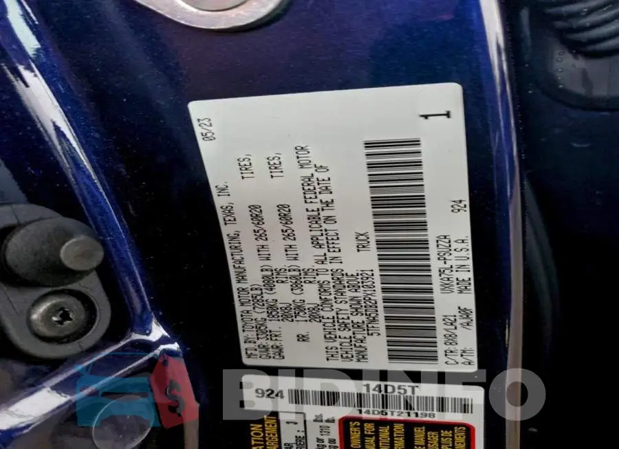 5TFNA5DB2PX103921 Photo# 12
