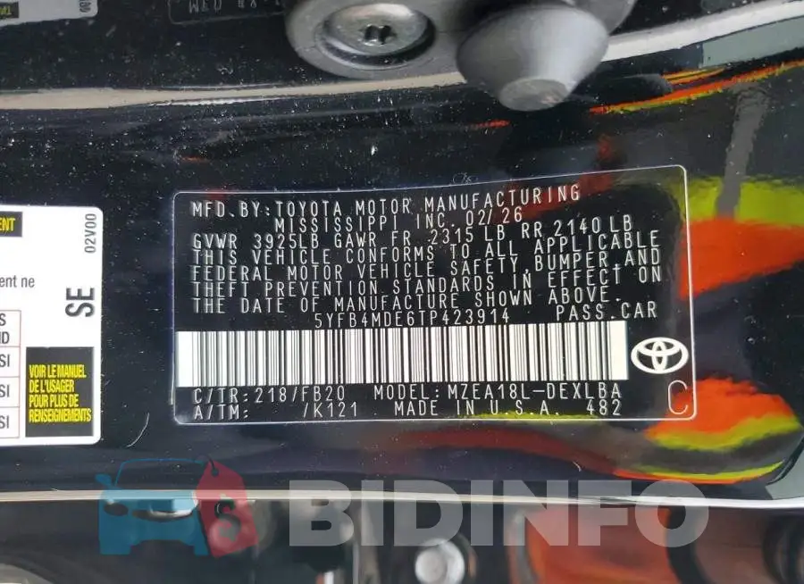 5YFB4MDE6TP423914 Photo# 12