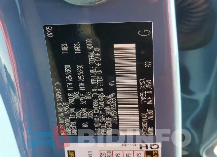 JTEVA5BR1S5058096 Photo# 13