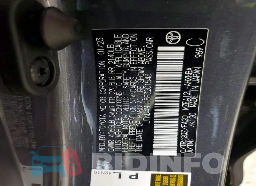 JTND4MBE8P3201543 Photo# 14