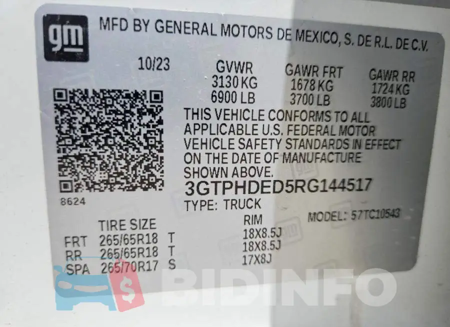 3GTPHDED5RG144517 Photo# 12