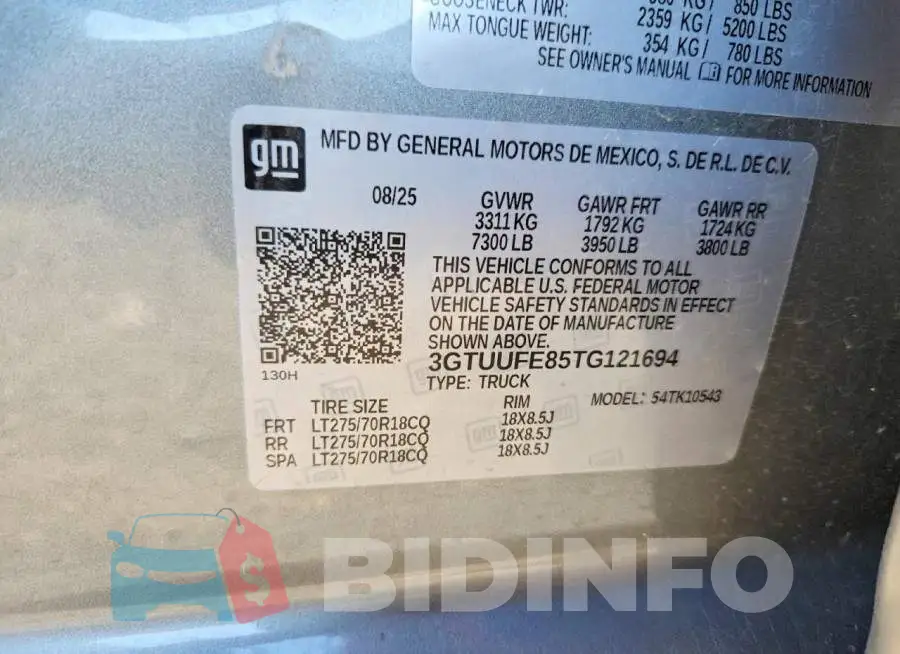 3GTUUFE85TG121694 Photo# 12