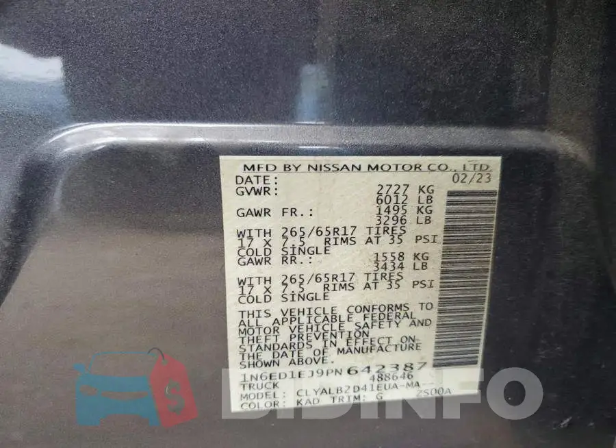 1N6ED1EJ9PN642387 Photo# 13