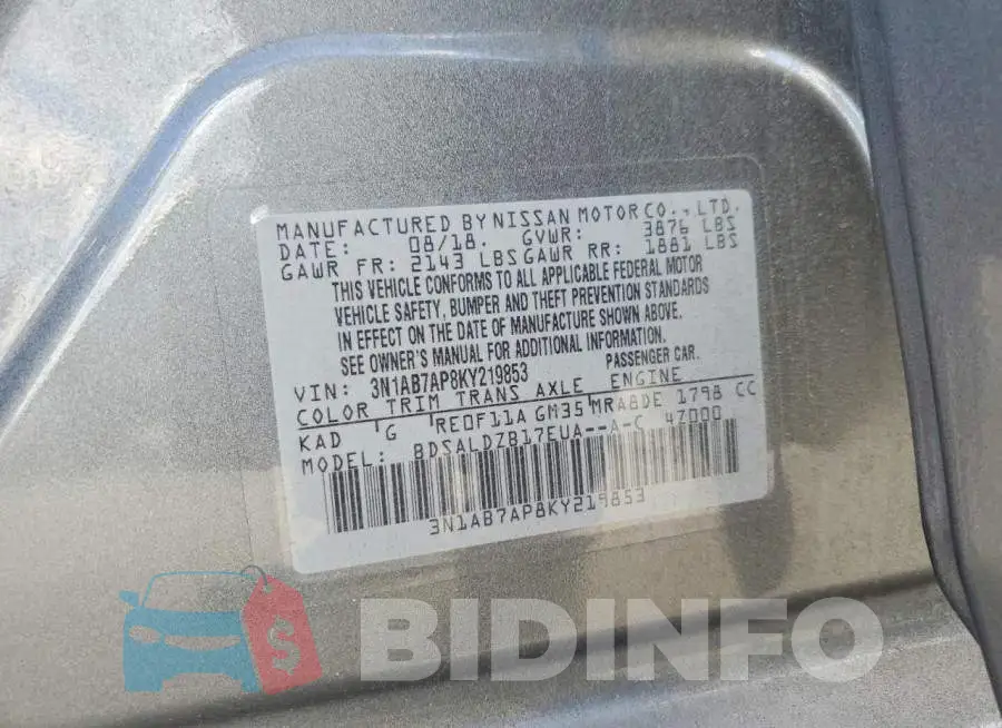 3N1AB7AP8KY219853 Photo# 12