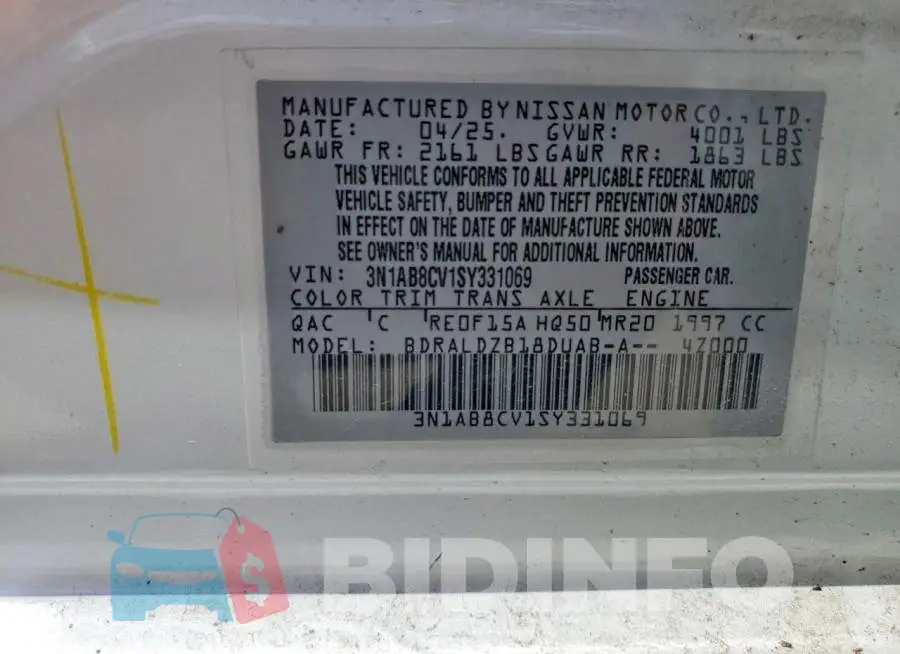 3N1AB8CV1SY331069 Photo# 12