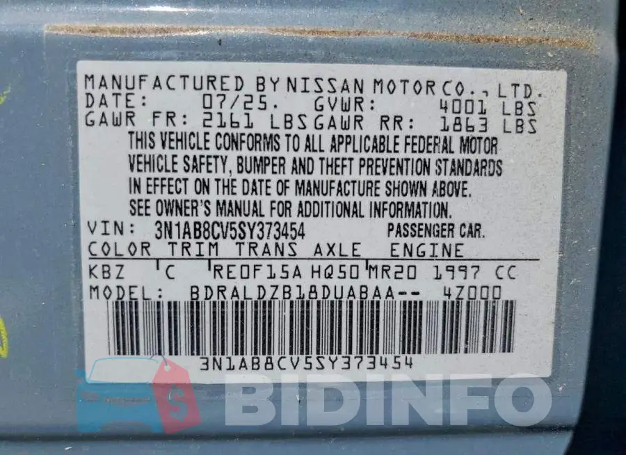 3N1AB8CV5SY373454 Photo# 13
