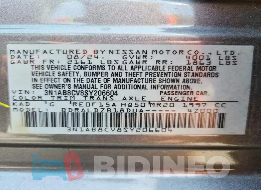 3N1AB8CV8SY206604 Photo# 13