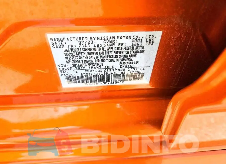 3N1AB8DV3PY312402 Photo# 12