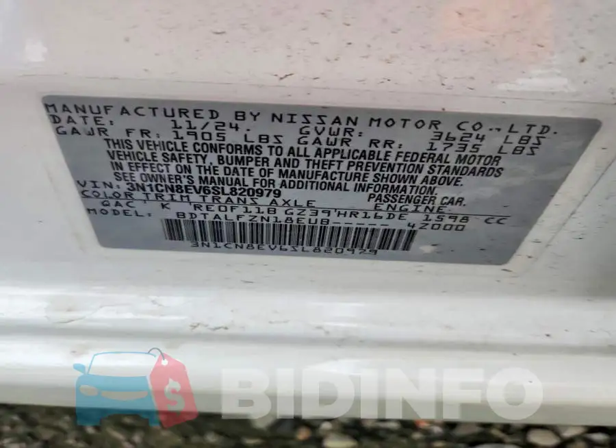 3N1CN8EV6SL820979 Photo# 13