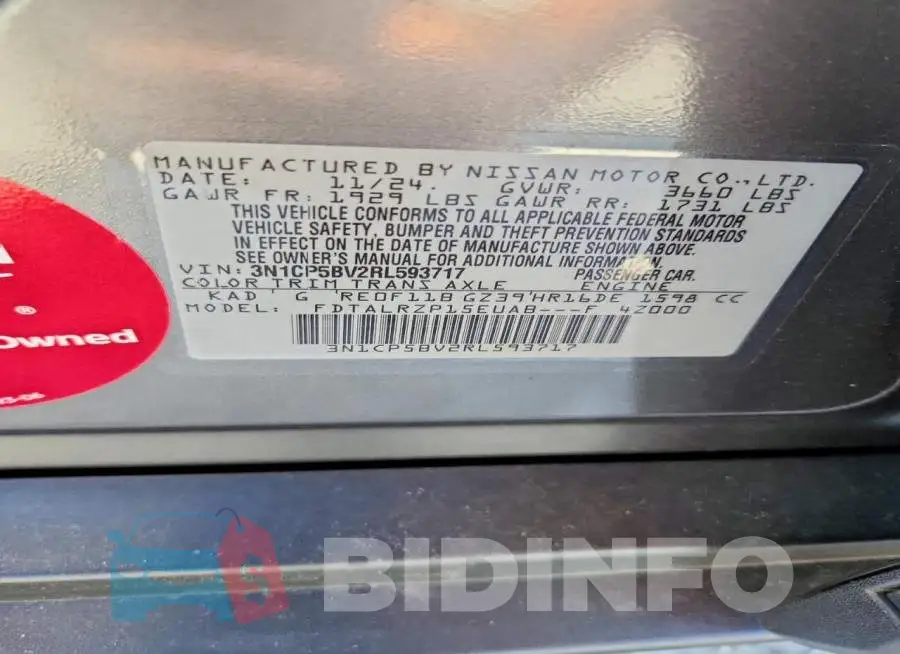 3N1CP5BV2RL593717 Photo# 12