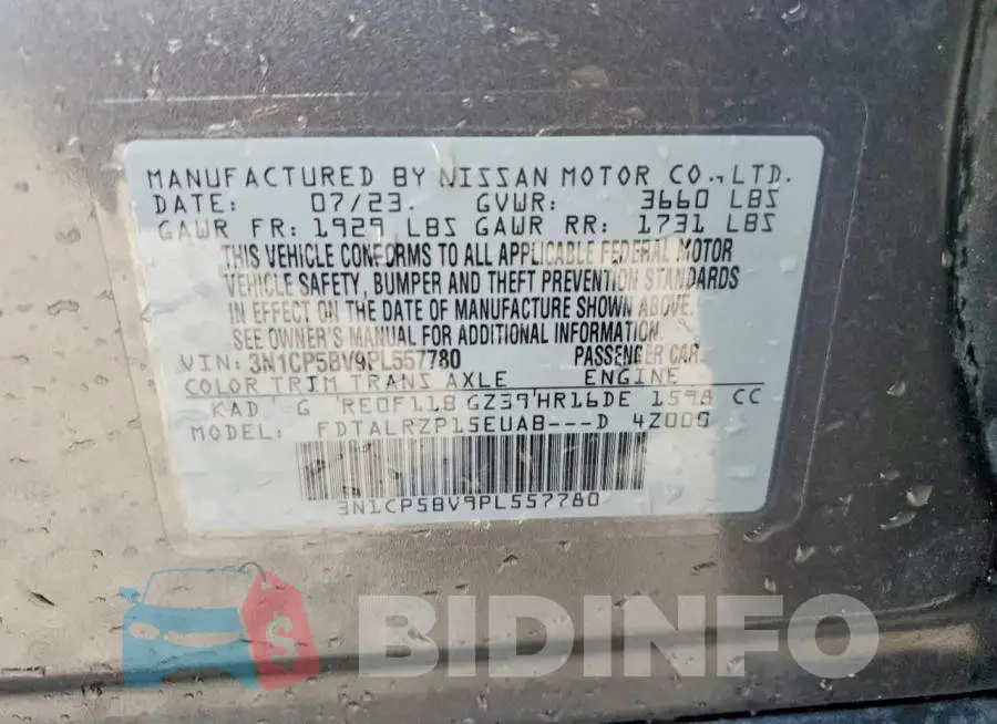 3N1CP5BV9PL557780 Photo# 13