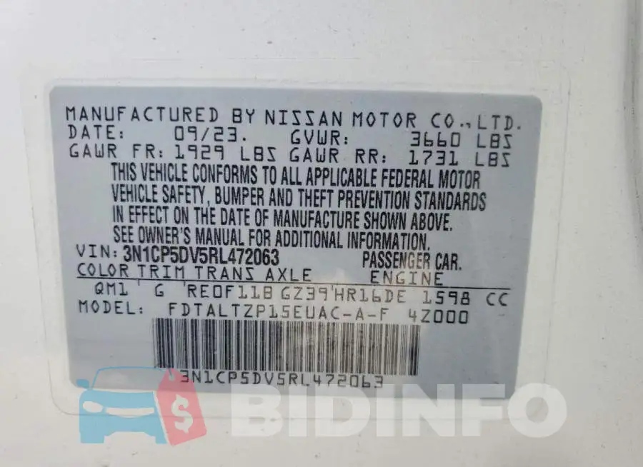 3N1CP5DV5RL472063 Photo# 14
