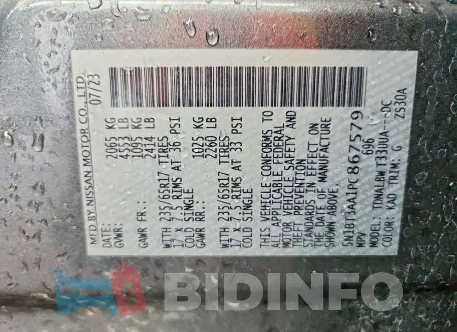 5N1BT3AA1PC867579 Photo# 13