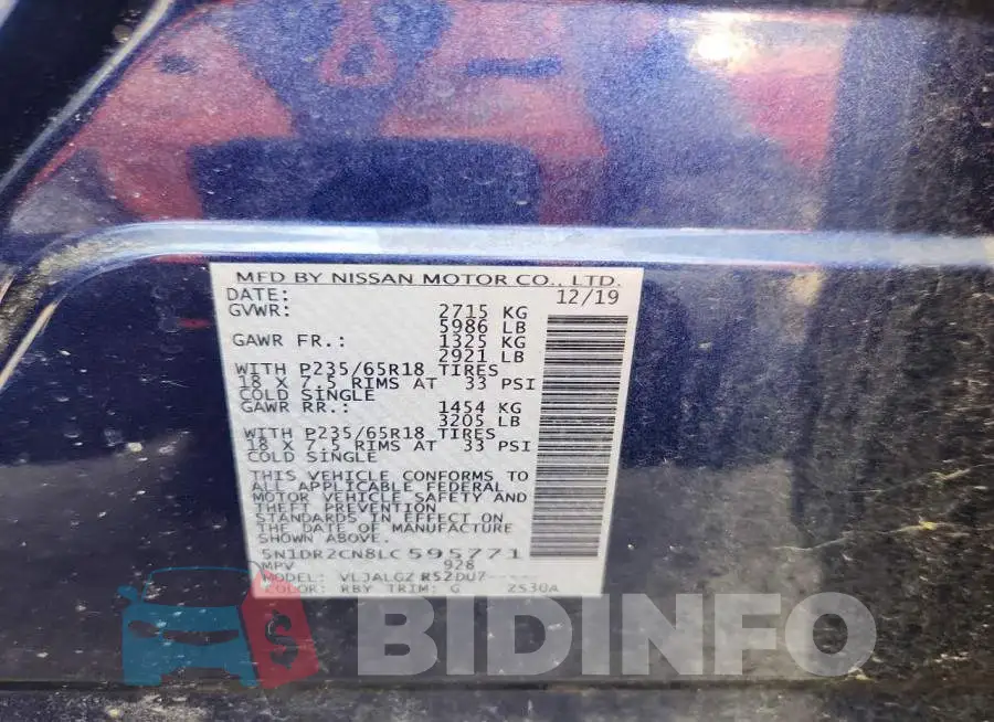 5N1DR2CN8LC595771 Photo# 13