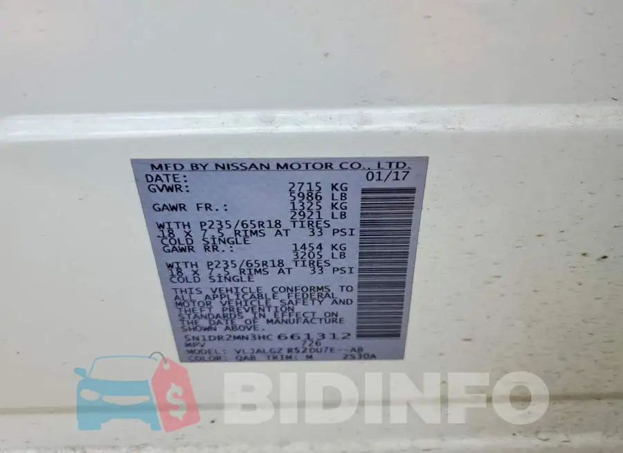 5N1DR2MN3HC661312 Photo# 13