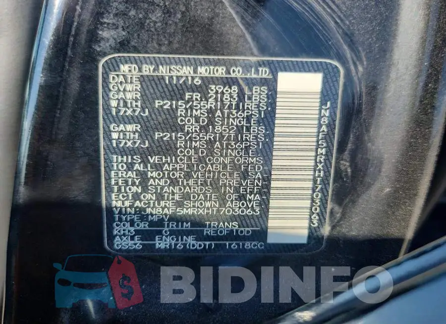 JN8AF5MRXHT703063 Photo# 13