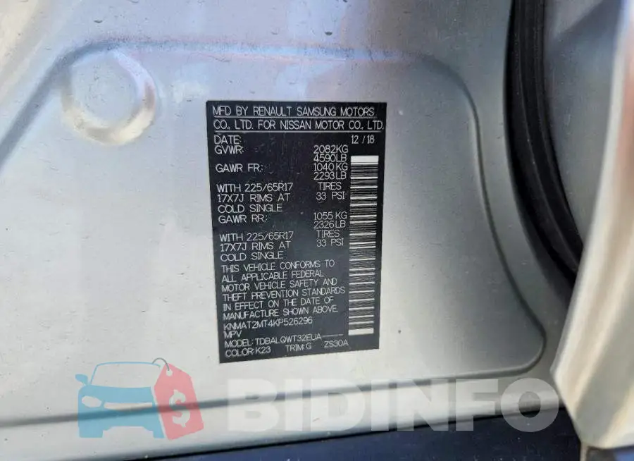 KNMAT2MT4KP526296 Photo# 13