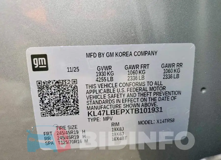 KL47LBEPXTB101931 Photo# 13