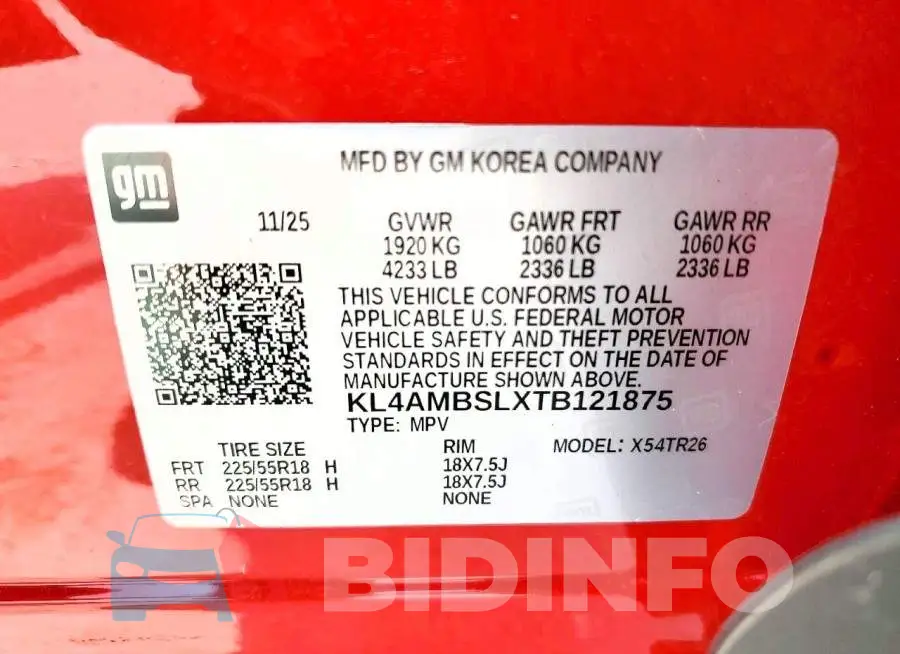 KL4AMBSLXTB121875 Photo# 13