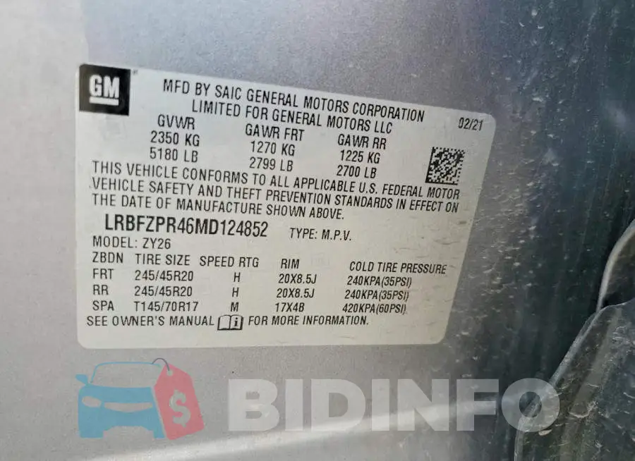 LRBFZPR46MD124852 Photo# 13