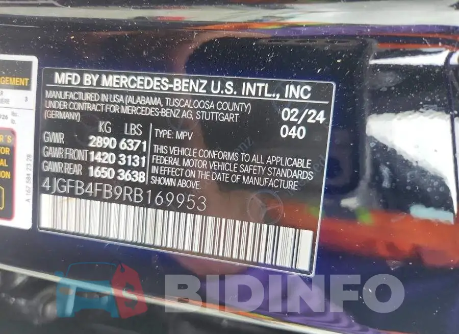4JGFB4FB9RB169953 Photo# 13