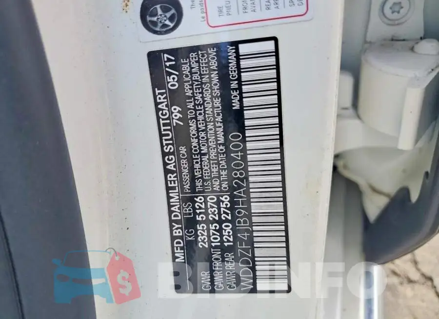WDDZF4JB9HA280400 Photo# 12