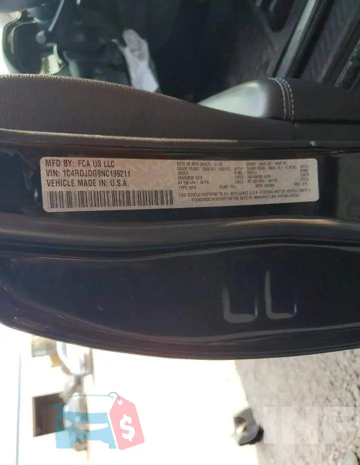 1C4RDJDG9NC199211 Photo# 13