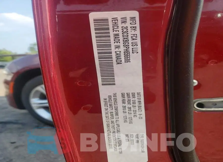 2C3CDXBG8PH656686 Photo# 12