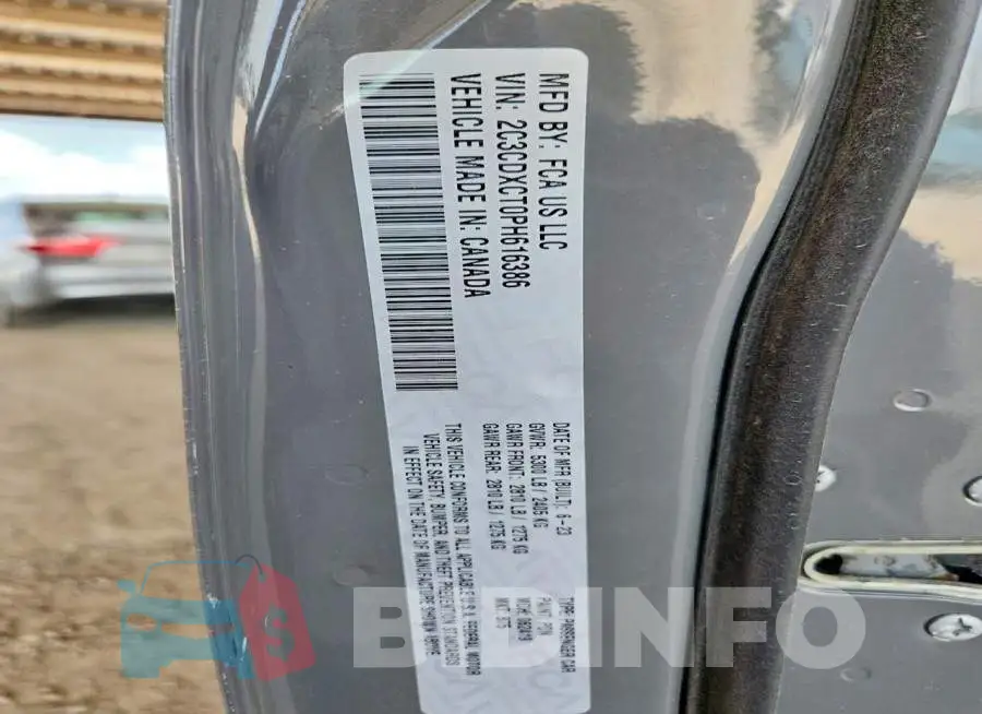 2C3CDXCT0PH616386 Photo# 12