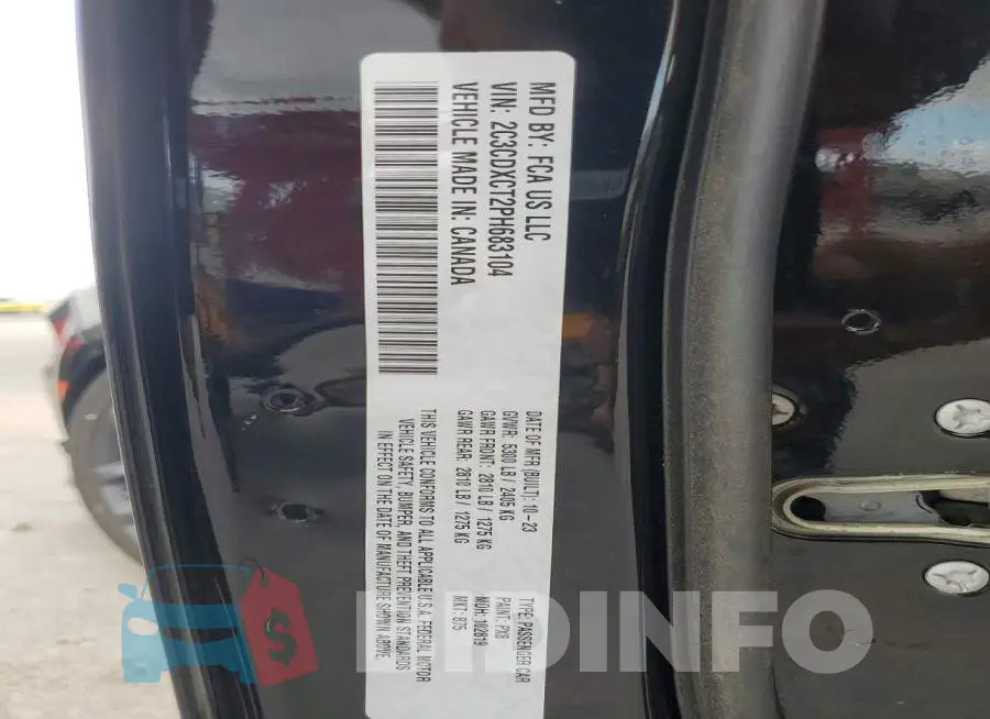 2C3CDXCT2PH683104 Photo# 14